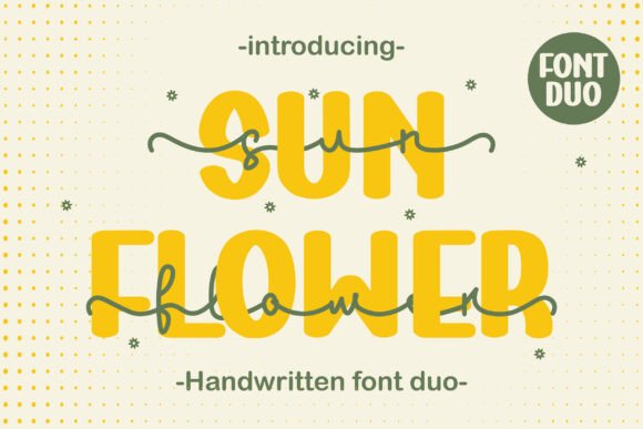 Introducing Sun Flower: A Romantic Font Duo for Creative Projects