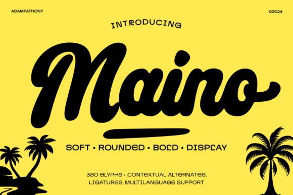 Maino: The Perfect Blend of Script Elegance and Playful Charm for Modern Design